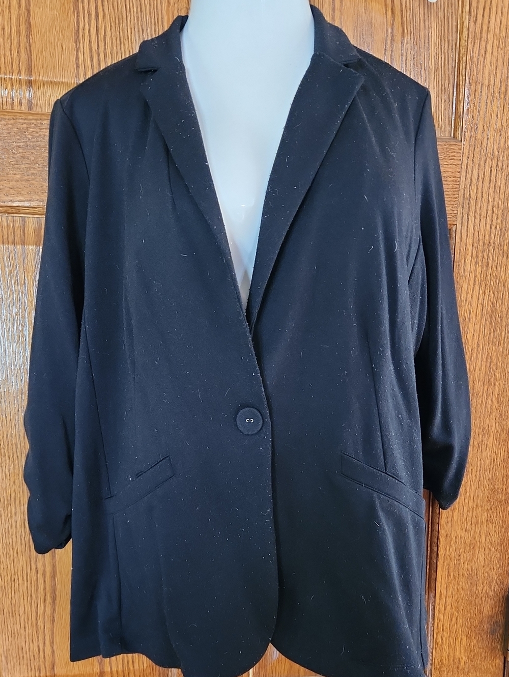Style & Co. Black Single-Button Blazer 2x